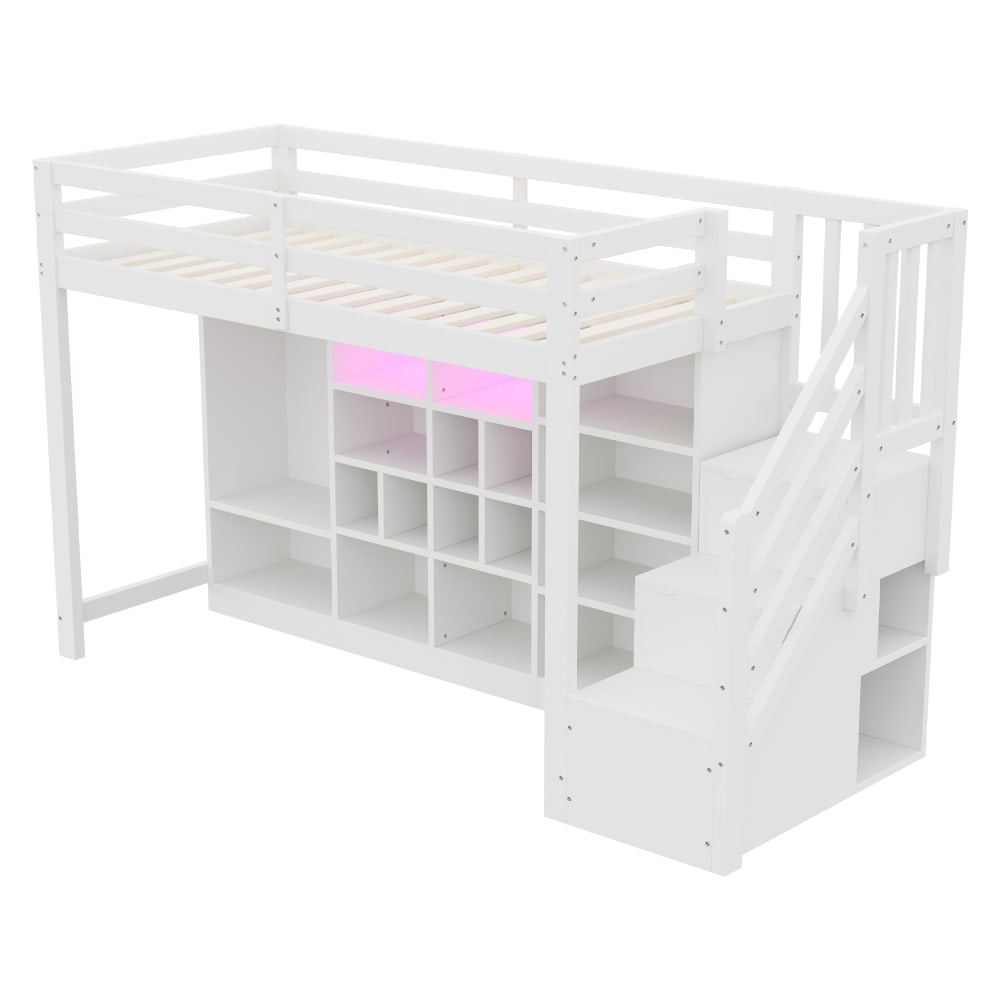 Lit mezzanine enfant - rangements