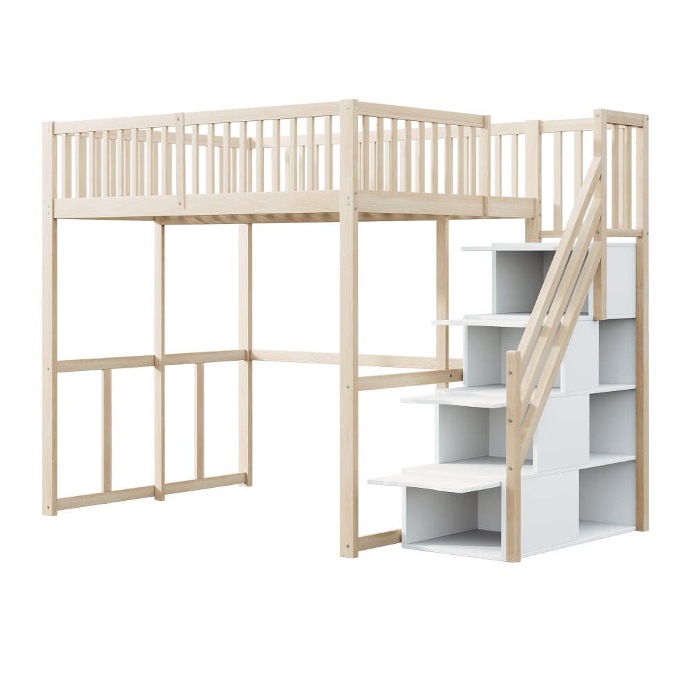 Lit mezzanine 140x200 - rangement