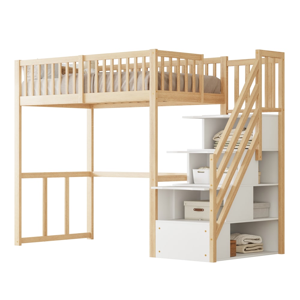 Lit mezzanine 90x200 - escalier