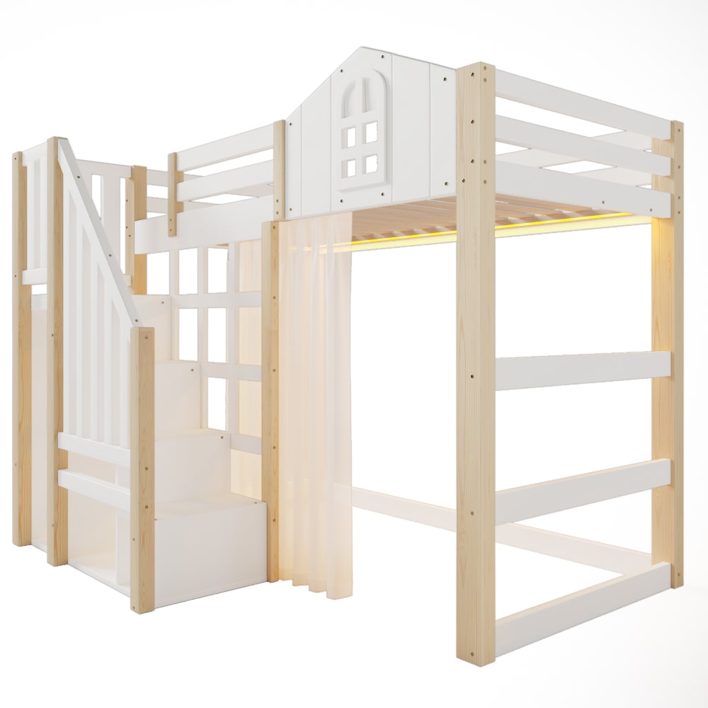 Lit mezzanine enfant - led