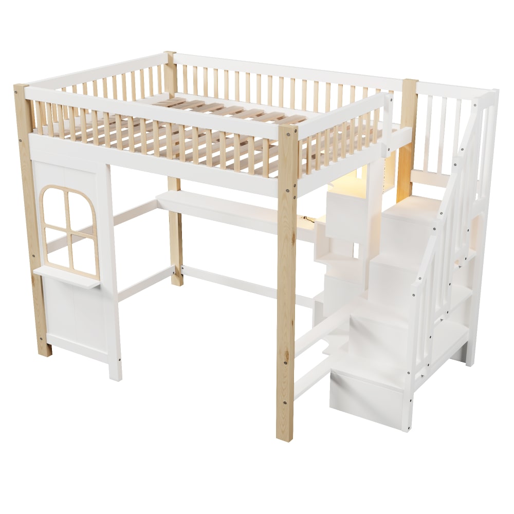 Lit mezzanine enfant - bureau