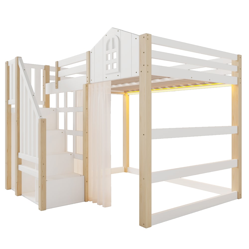 Lit mezzanine en pin
