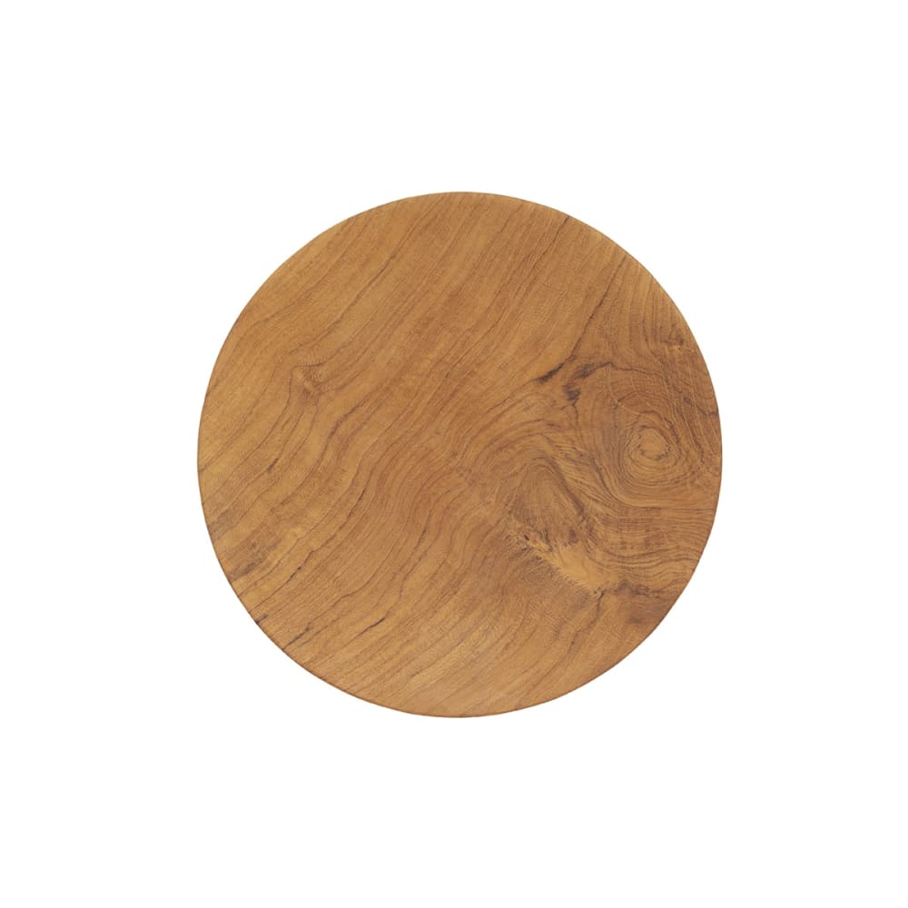 Assiette petit-déjeuner en racine de teck, 17,5 cm