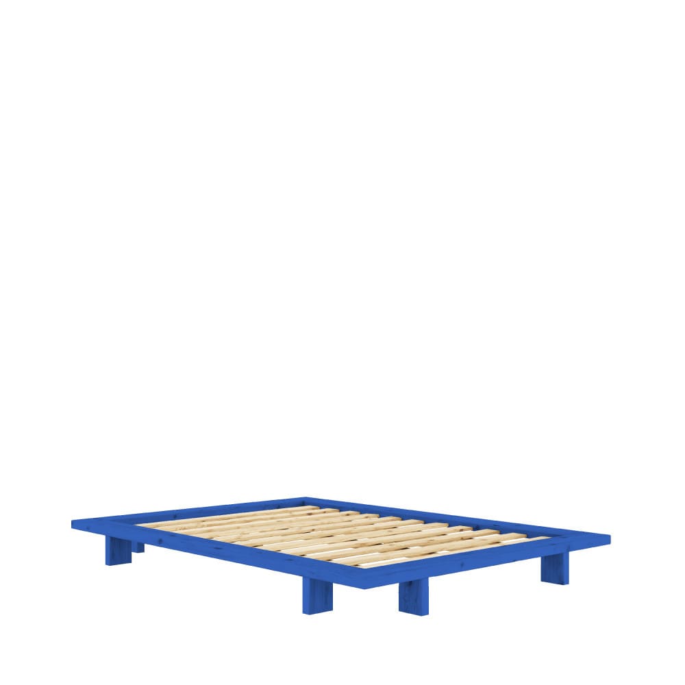 Lit en bois 140x200cm - bleu