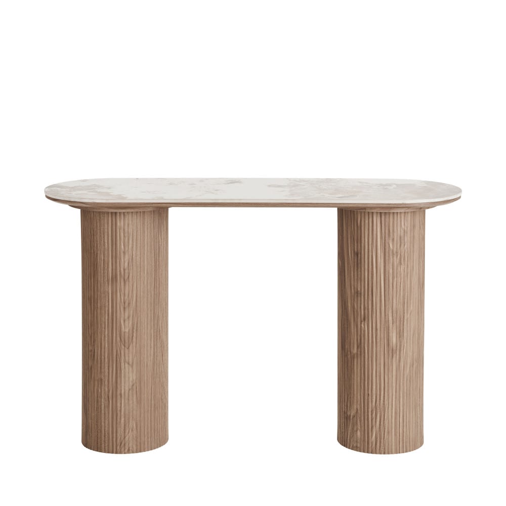 Console aux bords arrondis - marbre