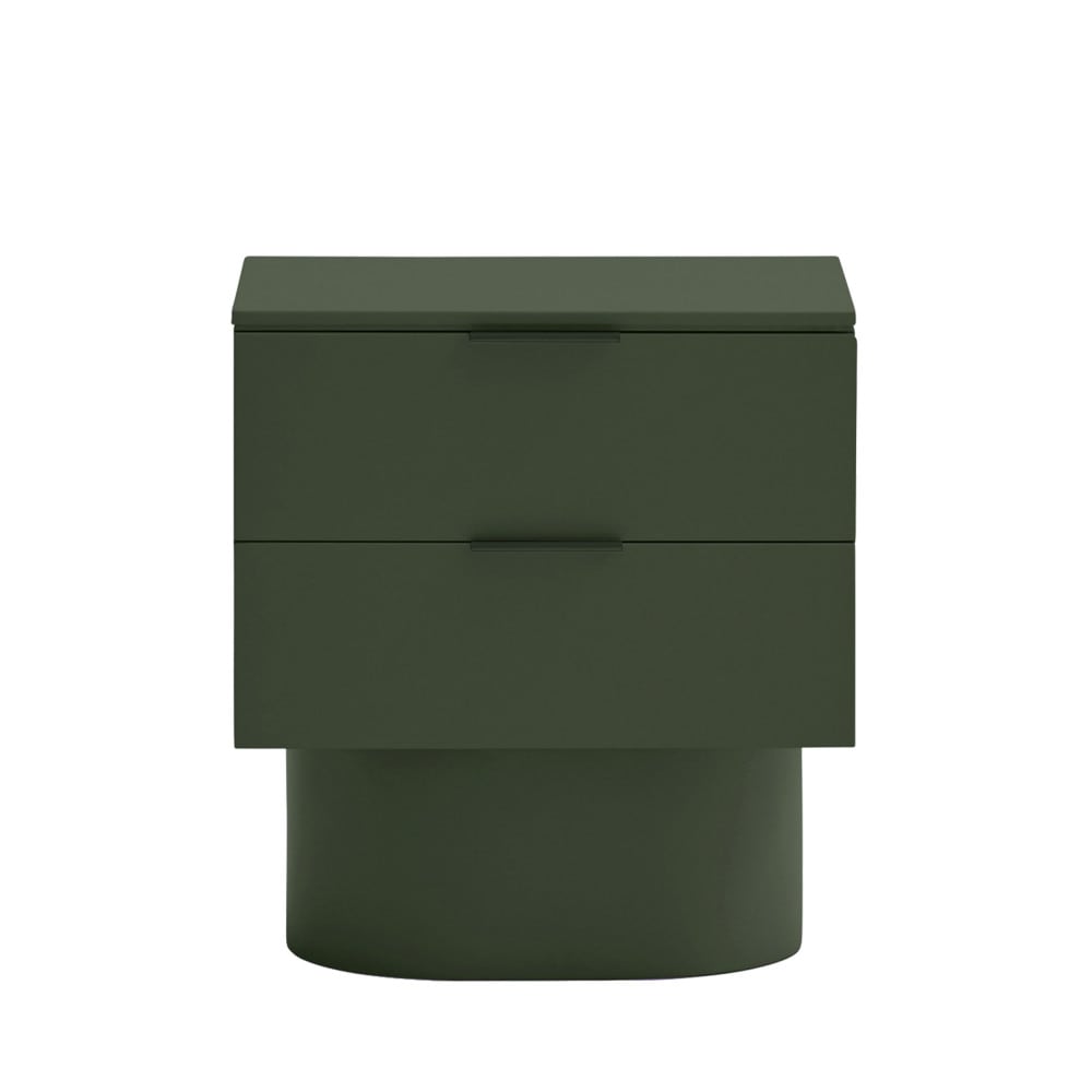 Table de chevet 2 tiroirs - vert