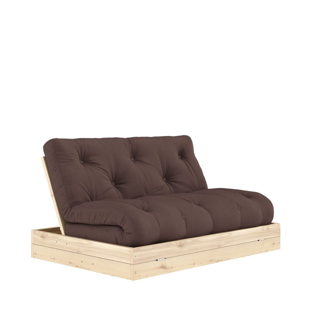 Canapé convertible 2,5 - bois marron