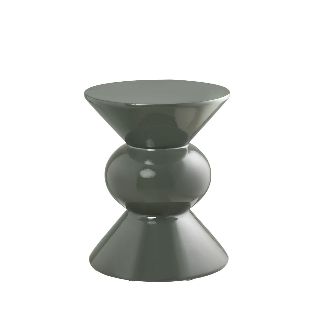 Table d'appoint ronde en fibre de verre 33,5x33.5cm - vert