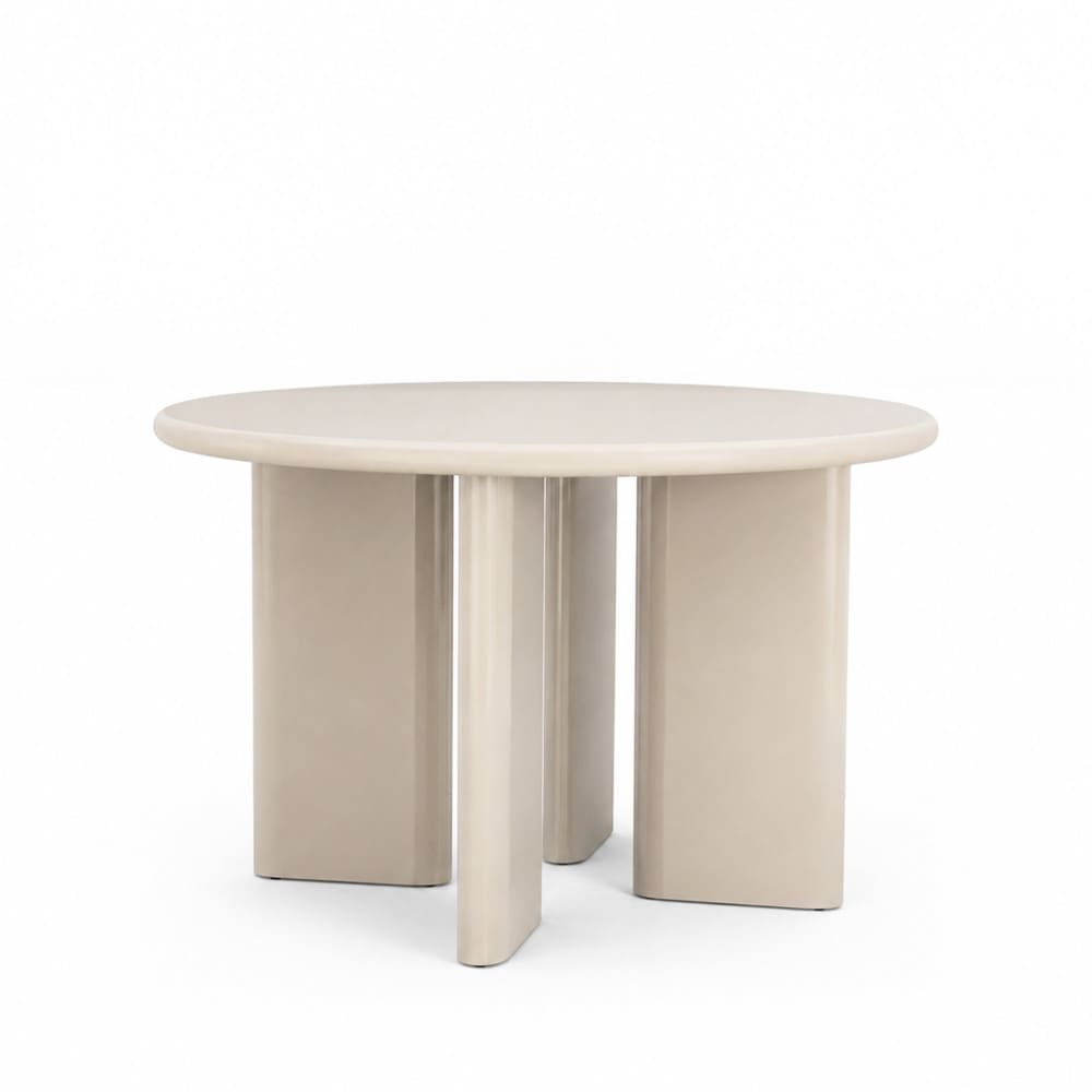 Table à manger ronde - beige