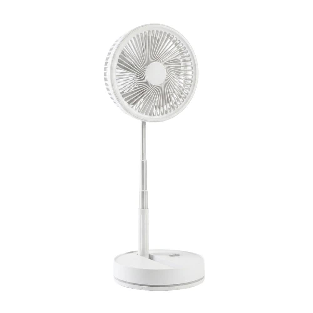 Ventilateur pliable et rechargeable sans fil blanc