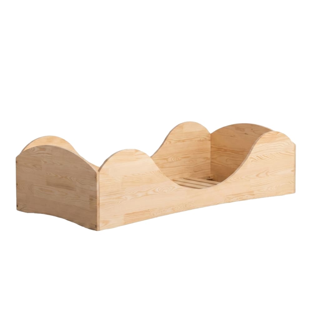 Adeko Kids Kinderbett PEPE 1 Massives Kiefernholz 70x160 Beige Baby