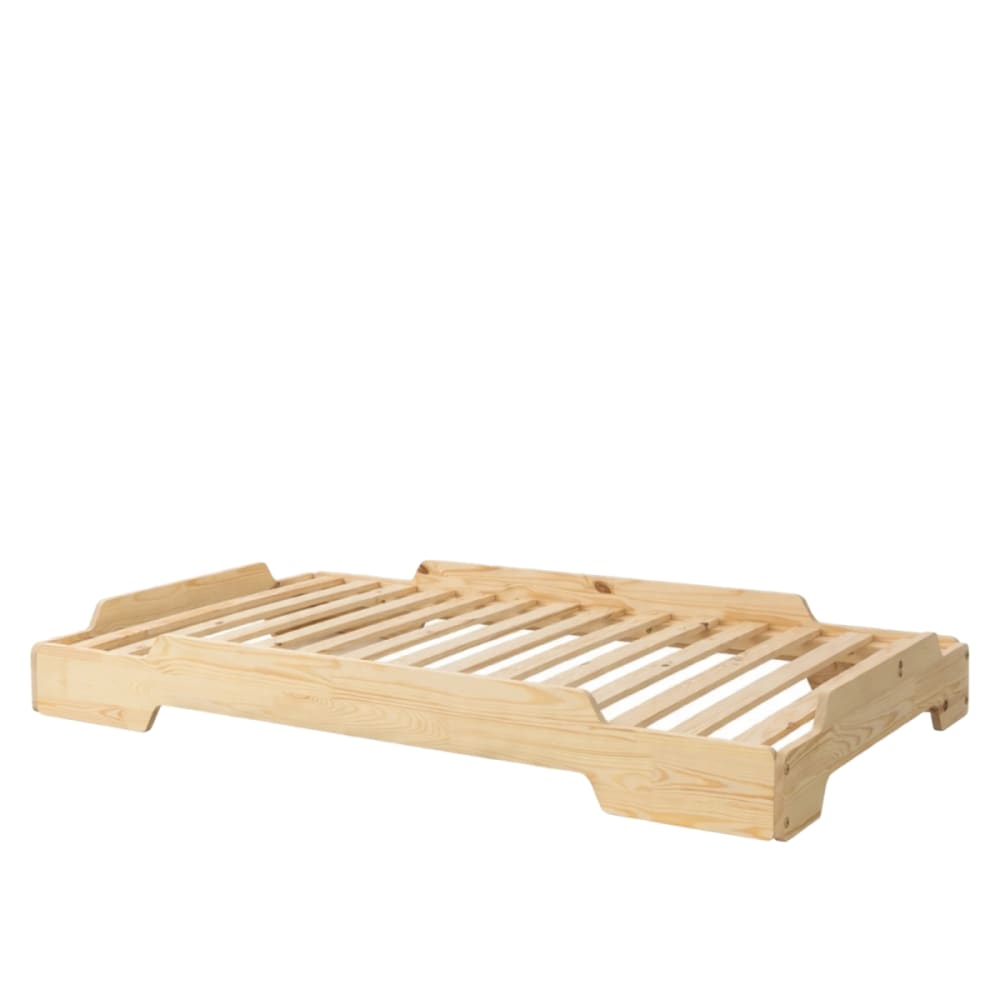 Adeko Kids Kinderbett TALO 1 Massives Kiefernholz 90x200 Beige Baby