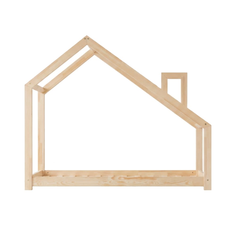 Lit cabane enfant dms 80×180 cm, pin massif