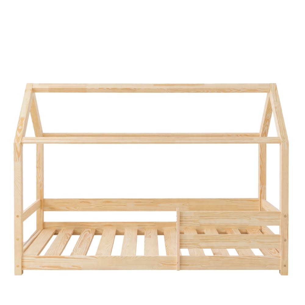Adeko Kids Kinderbett MB Massives Kiefernholz 135x190 Beige Baby