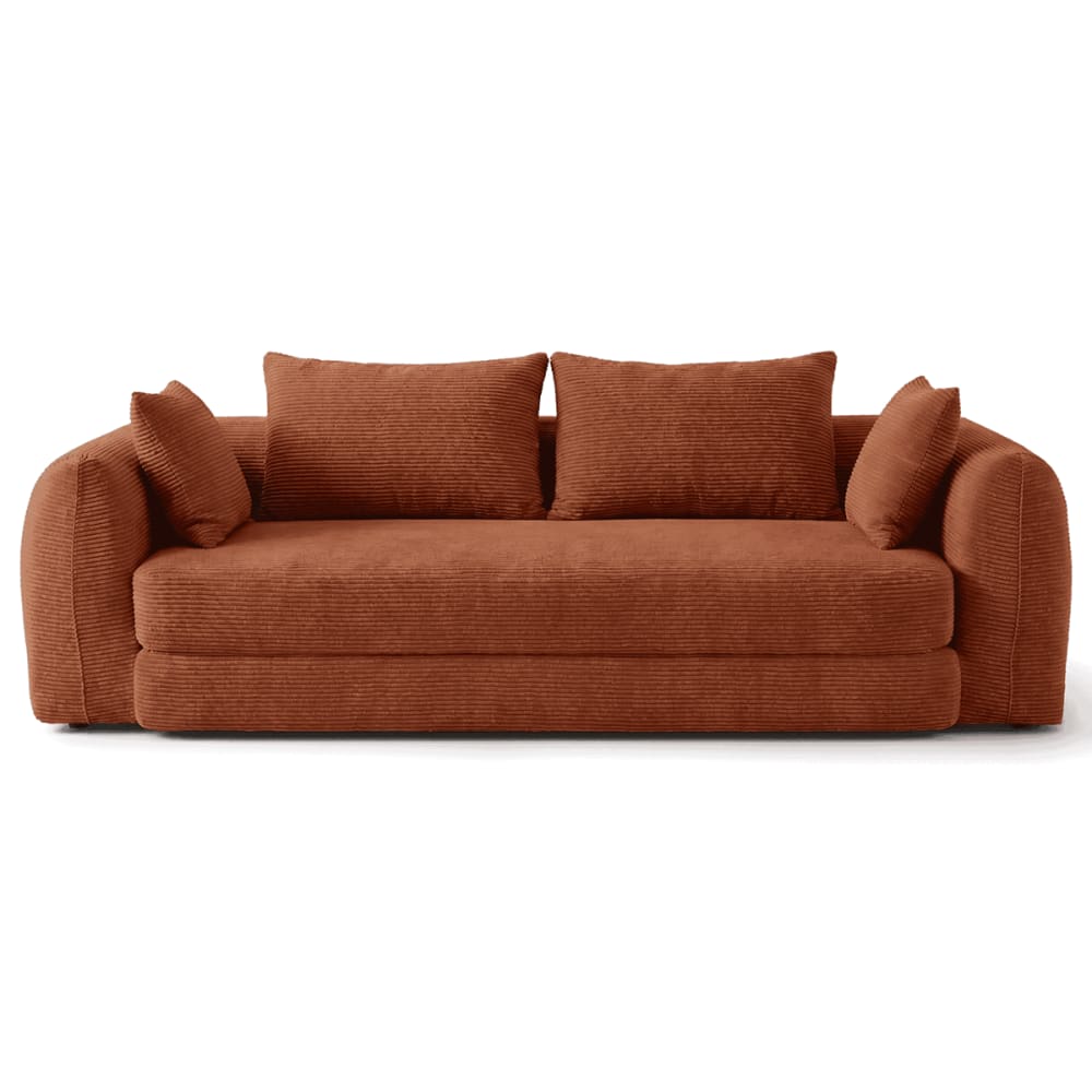 Canapé compressé convertible - terracotta