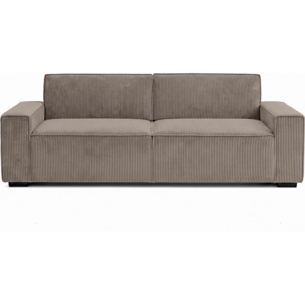 Canapé droit convertible - velours taupe