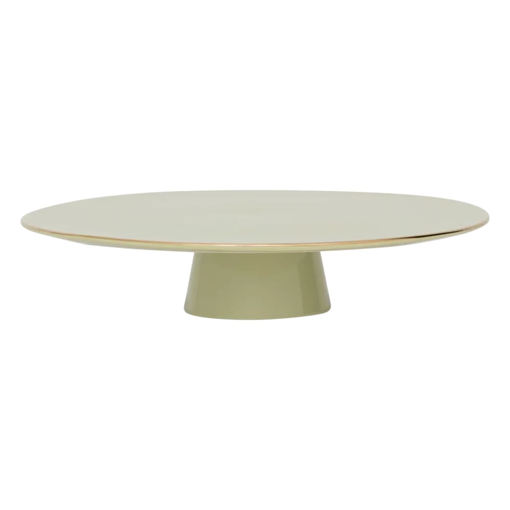 Présentoir à gâteaux en céramique verte ø 29 * 5.7 cm