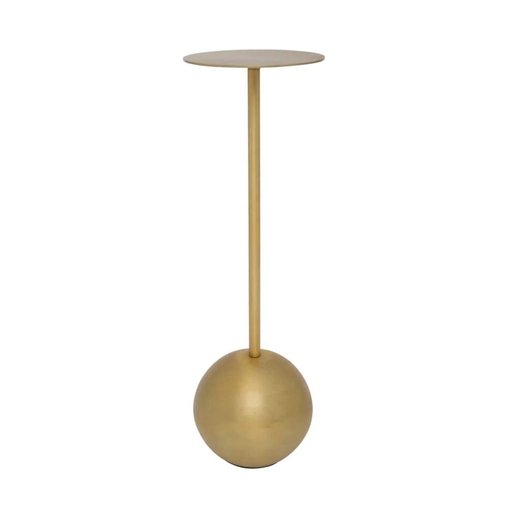Table d'appoint en aluminium jaune ø 21* 66 cm