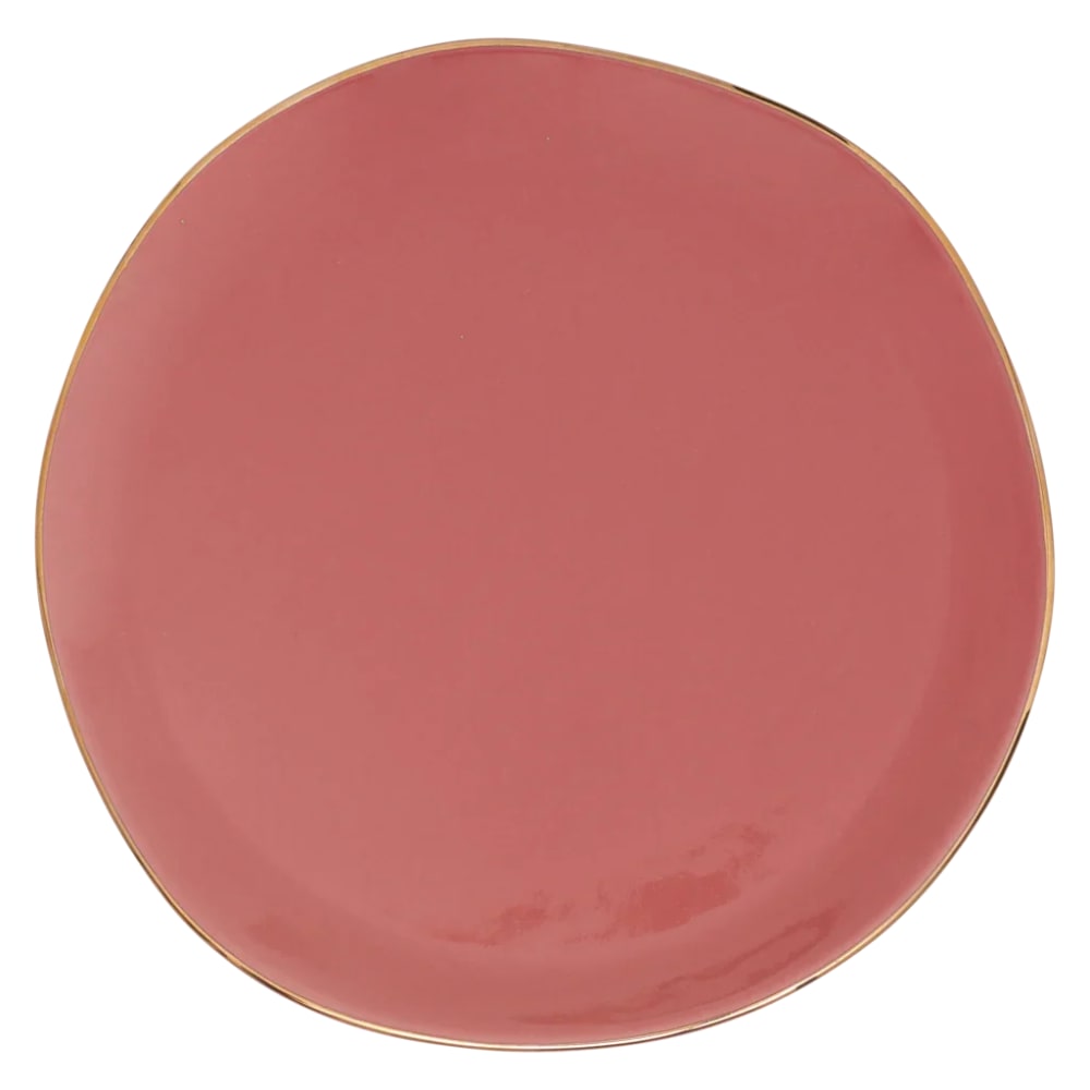 Assiette plate en porcelaine rose ø 17 * 1 cm Assiette plate en porcelaine rose ø 17 * 1 cm