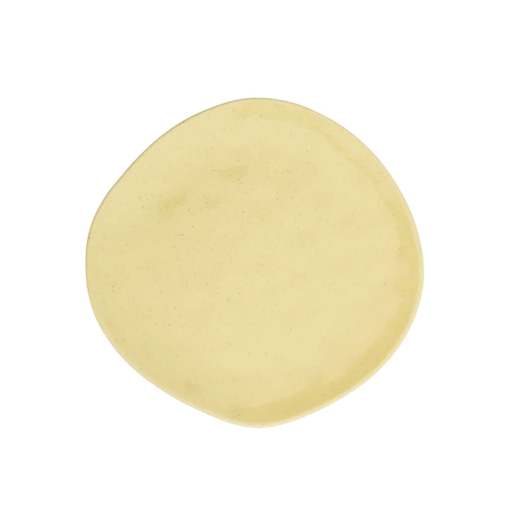 Assiette plate en céramique jaune ø 23 * 1.5 cm
