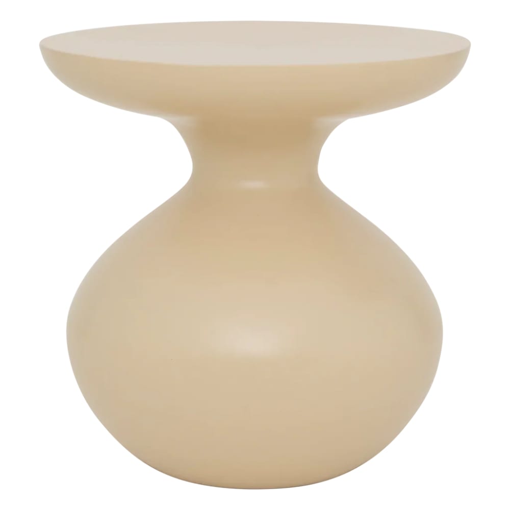 Table d'appoint en fer forgé jaune ø 38 * 40 cm