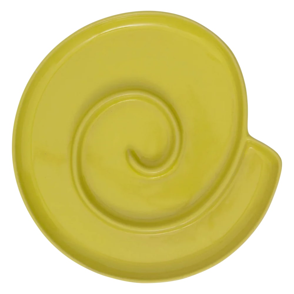 Assiette plate de collation en céramique verte ø 28 cm