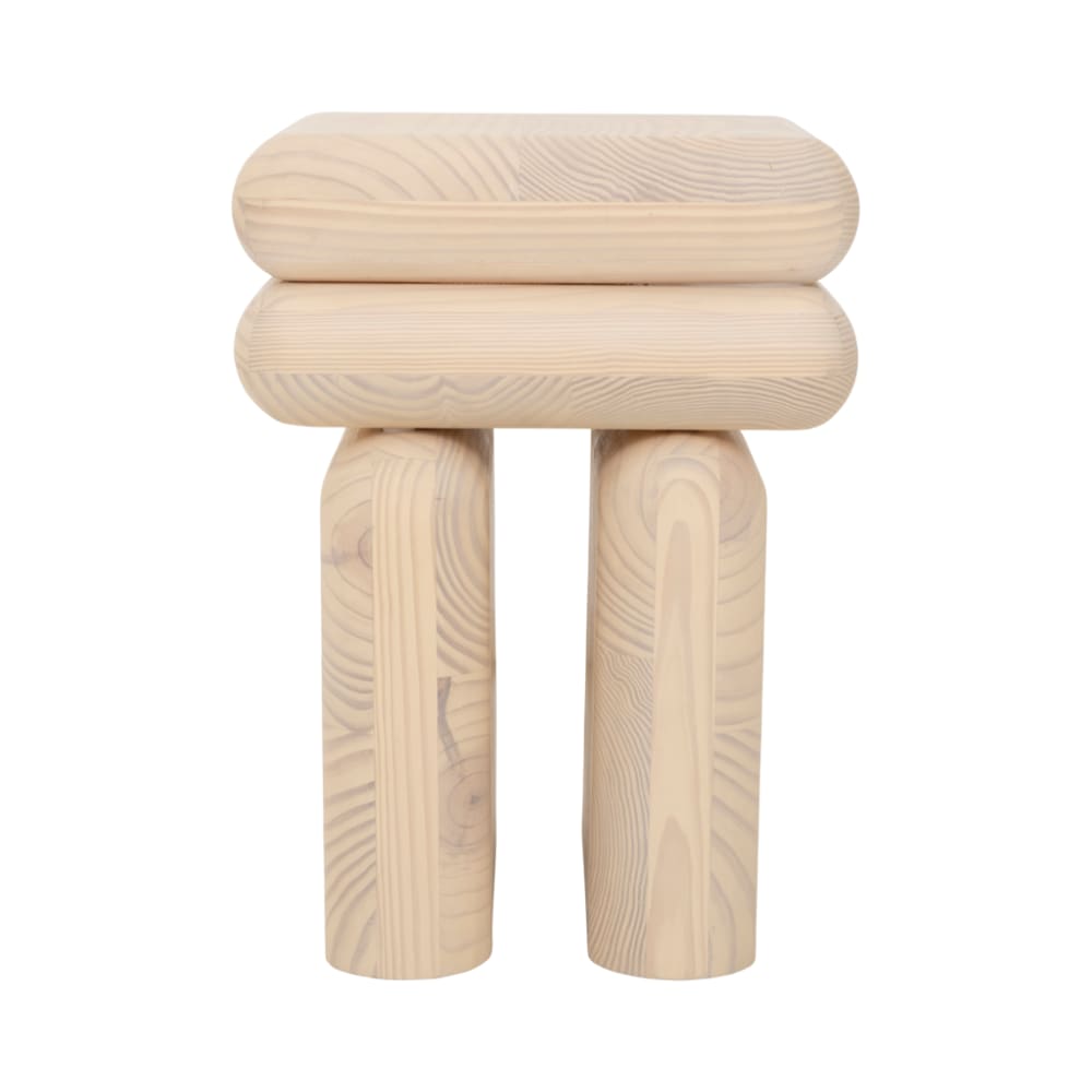Table d'appoint en bois beige 31.5 * 31.5 * 42 cm