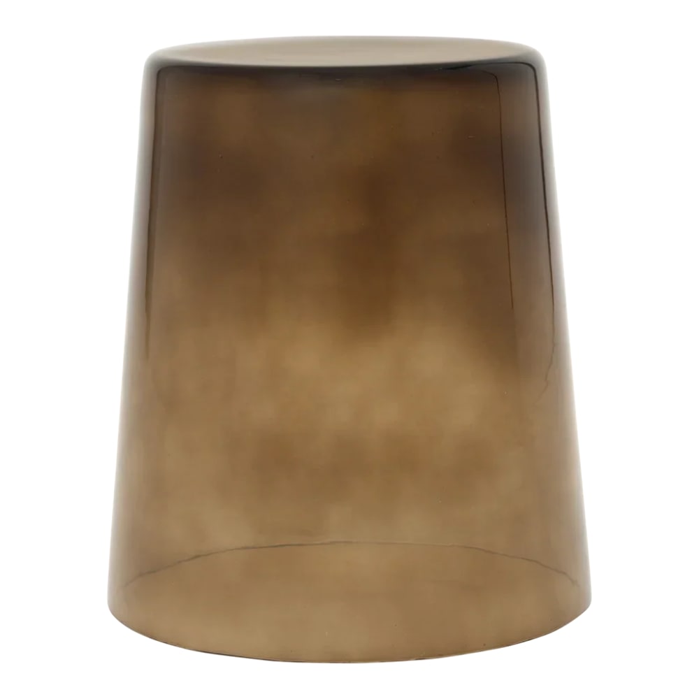Table d'appoint en verre marron ø 30.5 * 35 cm