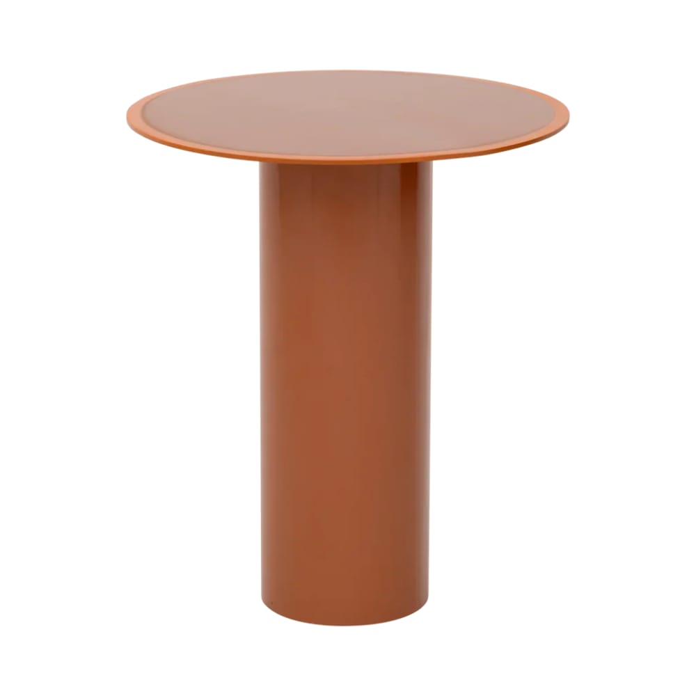 Table d'appoint en fer forgé orange ø 36 * 42.5 cm
