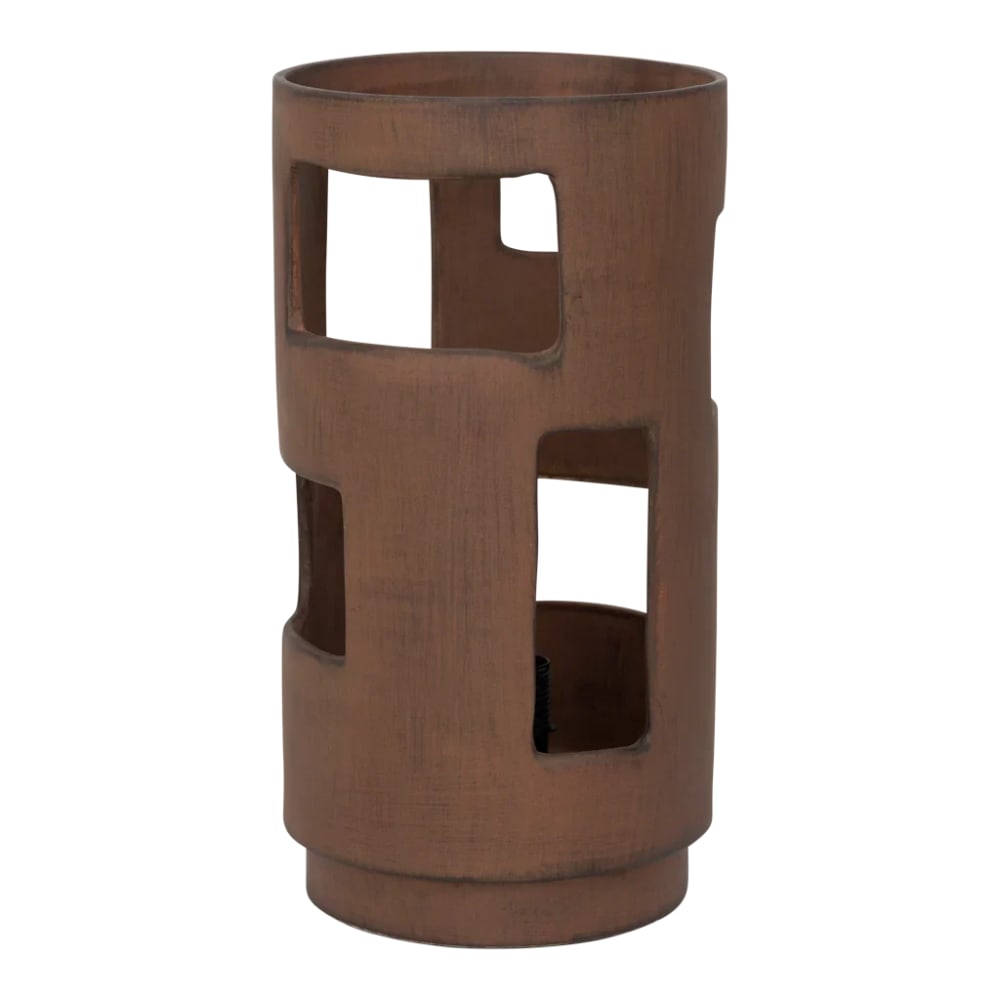 Lampe de table en céramique marron ø 18 * 35 cm