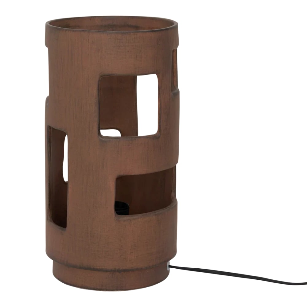 Lampe de table en céramique marron ø 18 * 35 cm — vue 3