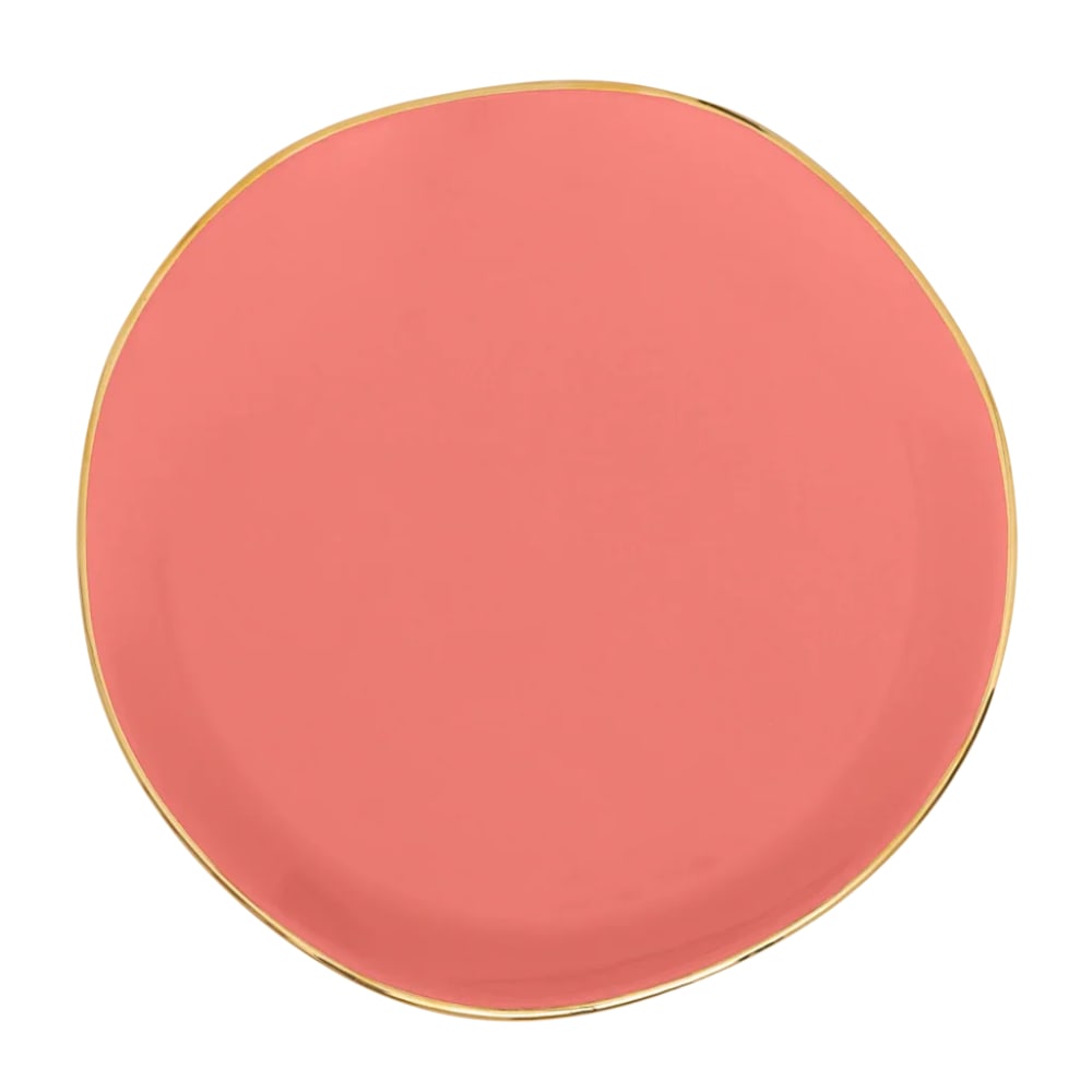 Assiette plate en céramique rose ø 17 * 1 cm