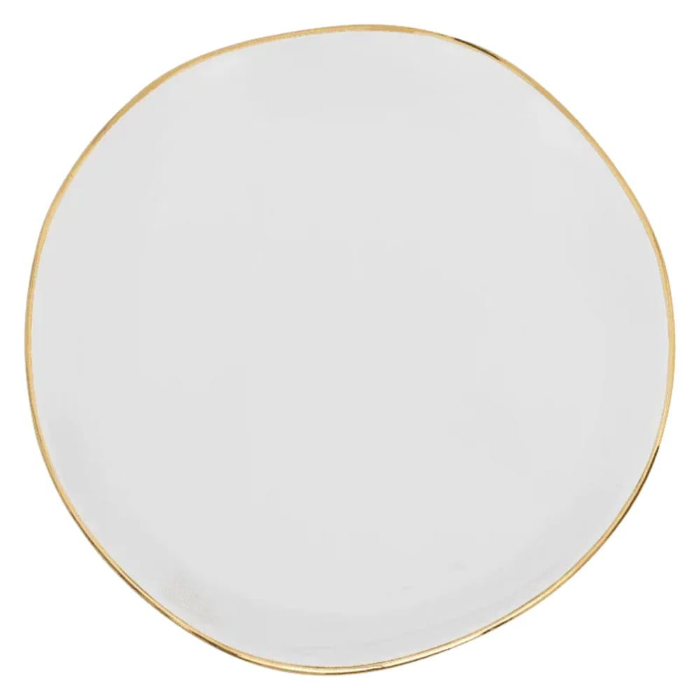 Assiette plate en céramique blanche ø17 * 1 cm Assiette plate en céramique blanche ø17 * 1 cm
