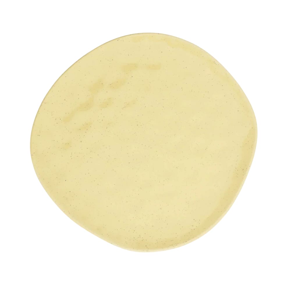 Assiette plate en céramique jaune ø 28 * 1.5 cm