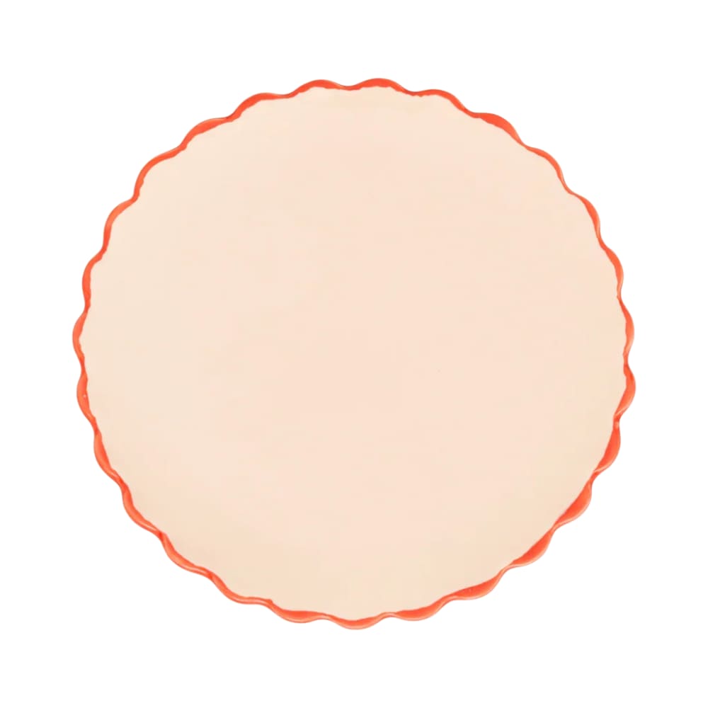 Assiette plate sculptée en céramique rose ø 13.5 * 1 cm Assiette plate sculptée en céramique rose ø 13.5 * 1 cm