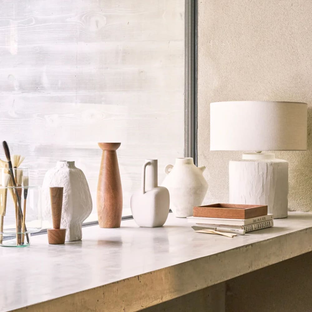 Tischlampe aus Keramik weiß Ø 49 * 52 cm - Maisons Du Monde