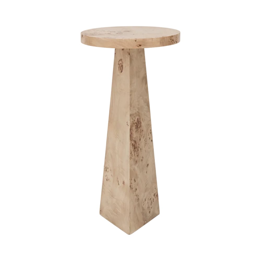 Table d'appoint en bois beige ø 28 * 56 cm