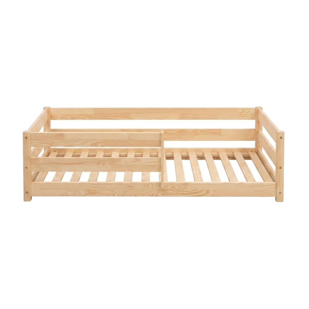 Adeko Kids Kinderbett CPD Massives Kiefernholz 100x200 Beige Baby
