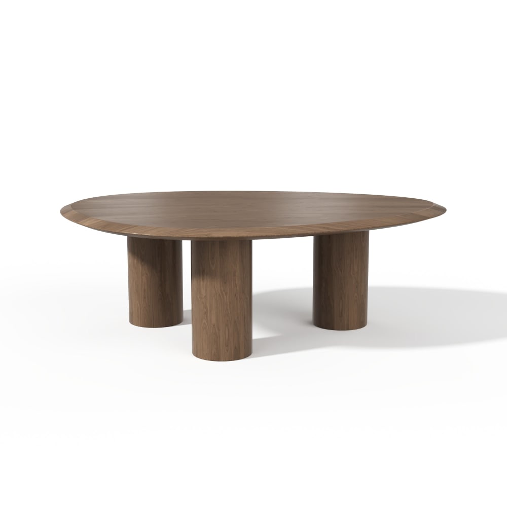 Table basse en bois contreplaqué - noyer