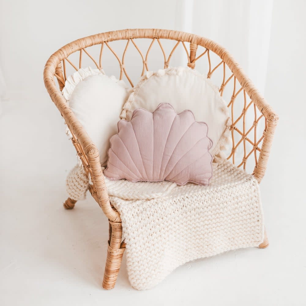 Muschelkissen aus Leinen Küsten- und Meeresdekoration - Maisons