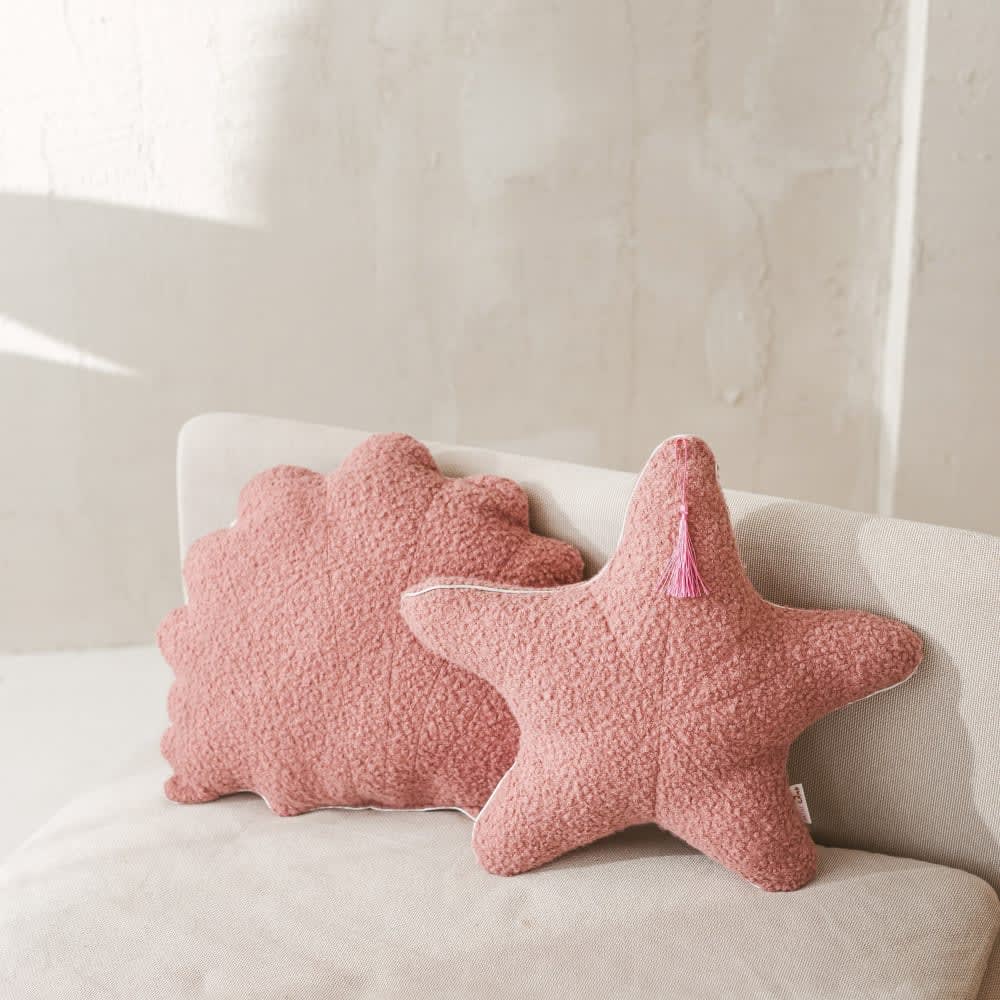 Deko-Kissen aus Bouclé Muschel & Seestern 2er-SET - Maisons Du