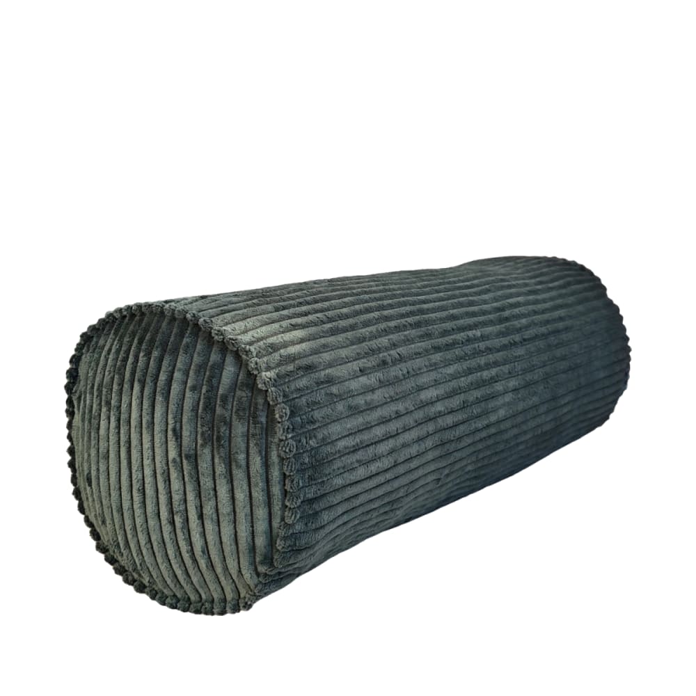 Polochon en velours côtelé coussin rouleau pour matelas de sol bleu