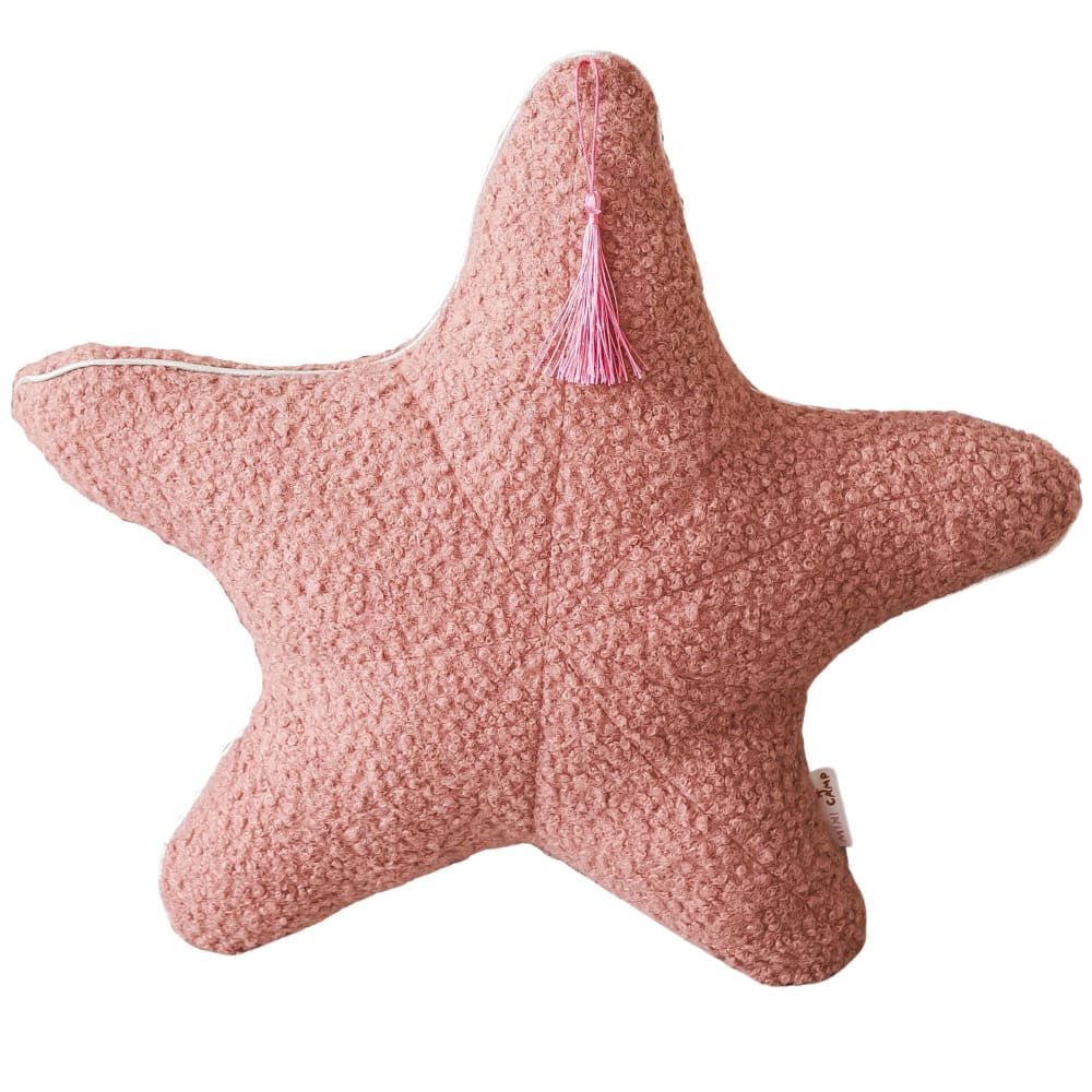 Minicamp Seestern-Kissen aus Bouclé mit elegantem Metallic-Band ROSA Öko-Tex Zertifikat PES - POLYESTER Kinder