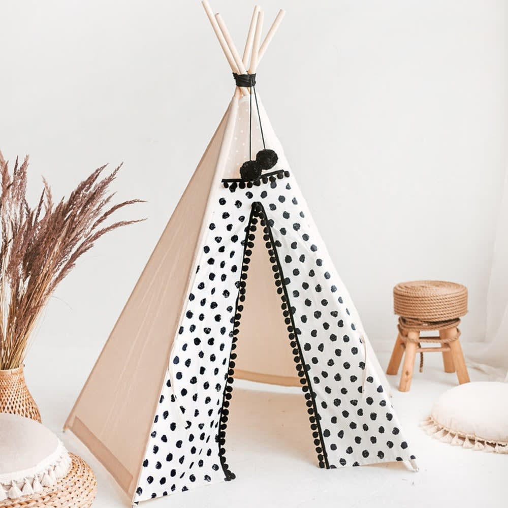 Tipi pour enfants à - pois noirs