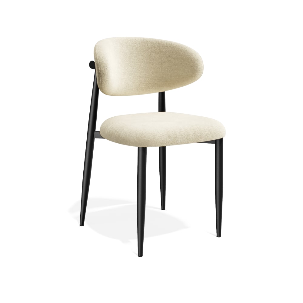 Lot de 2 chaises en tissu - toucher