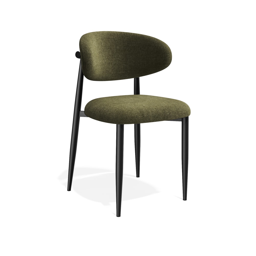 Lot de 2 chaises en tissu - toucher