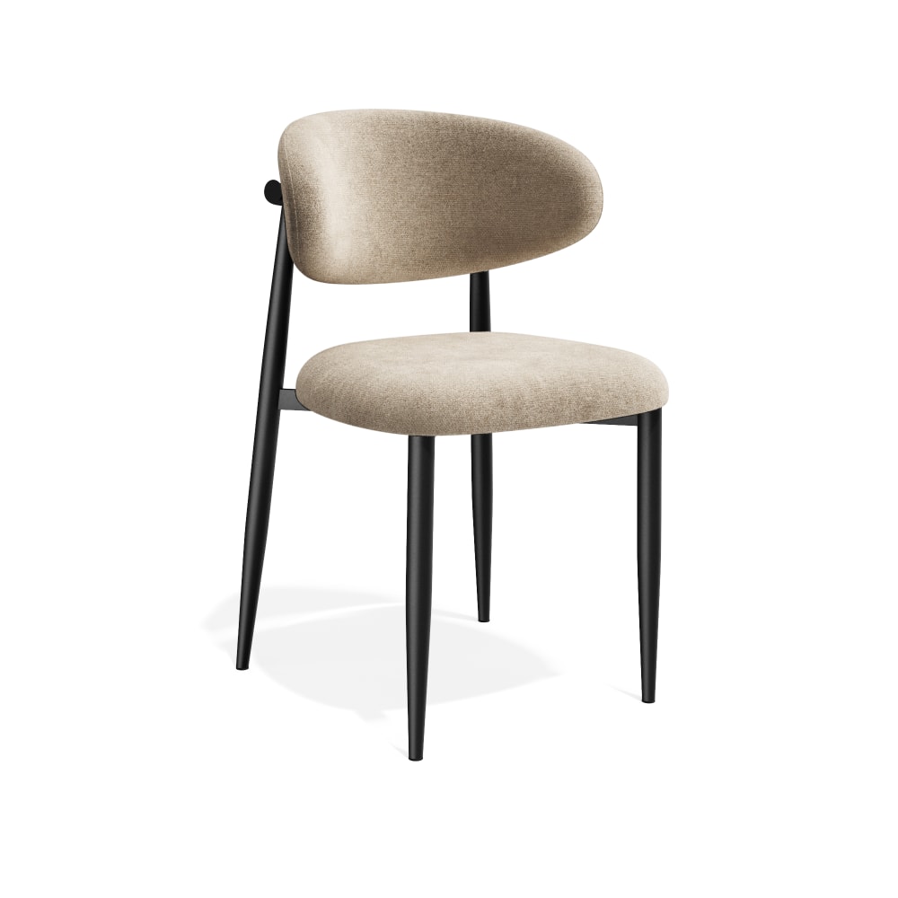 Lot de 2 chaises en tissu - toucher