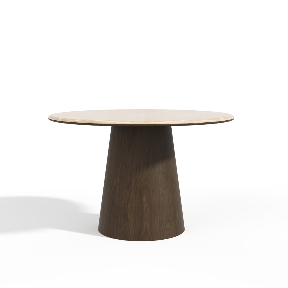 Table à manger en bois - noyer marbre