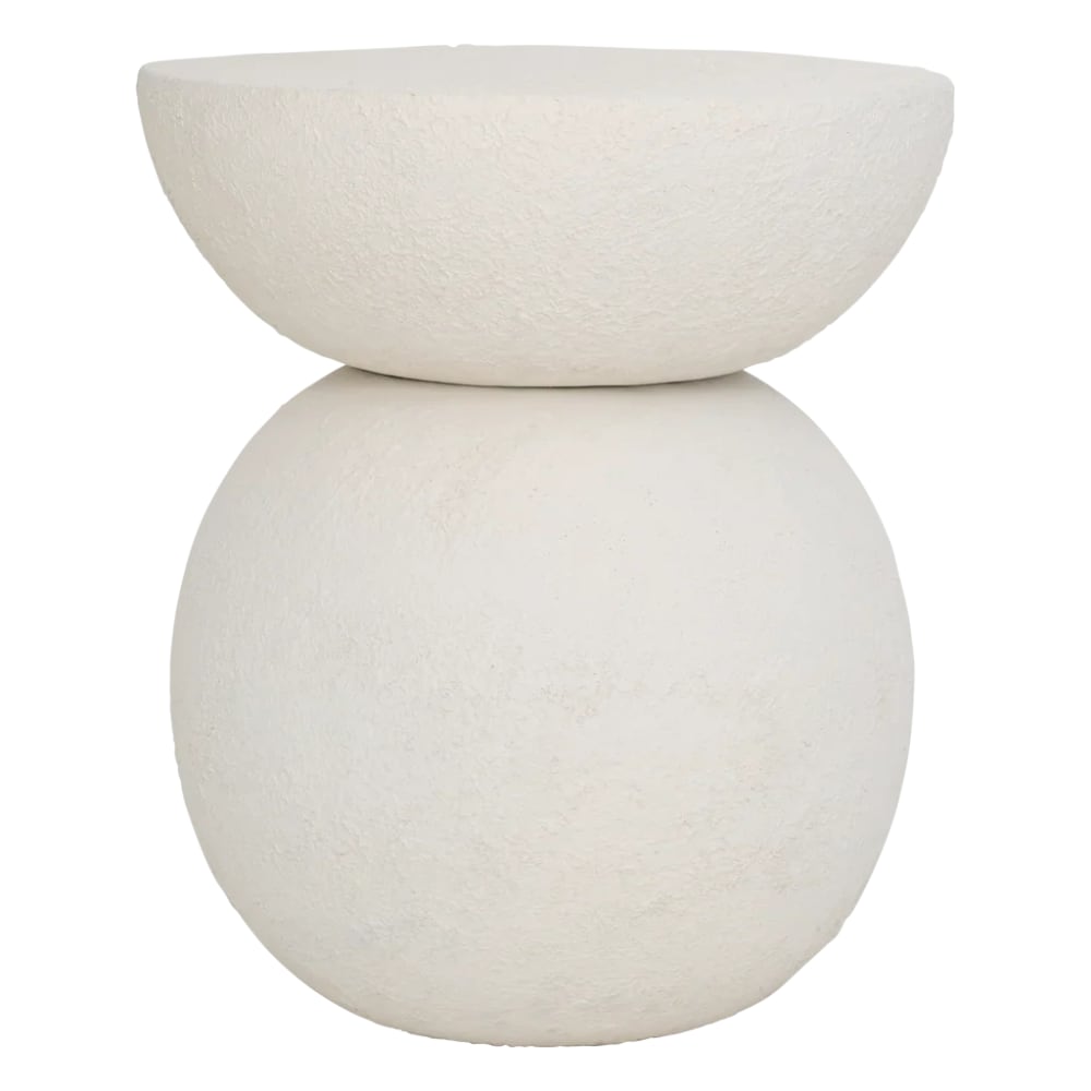 Table d'appoint blanche ø 37 * 44 cm