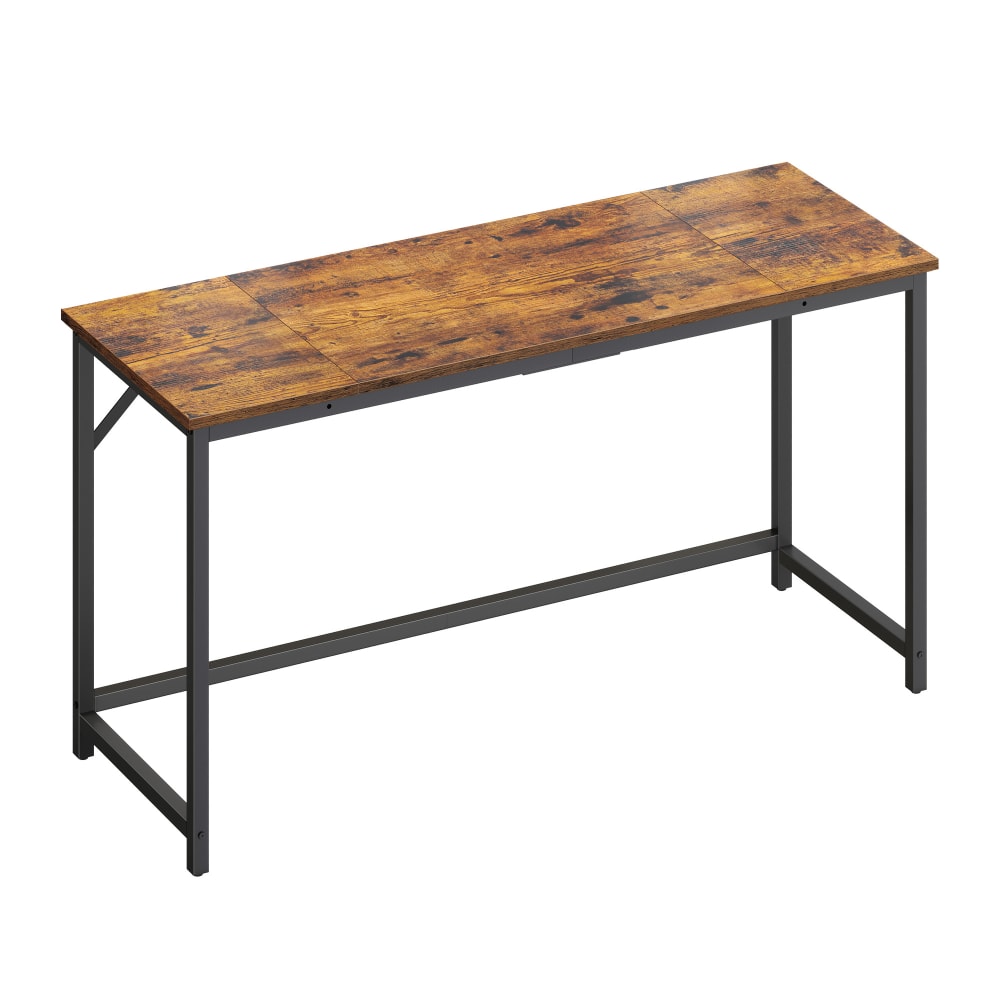 Bureau d’ordinateur 140 x 50 x 76 cm marron et noir Bureau d’ordinateur 140 x 50 x 76 cm marron et noir